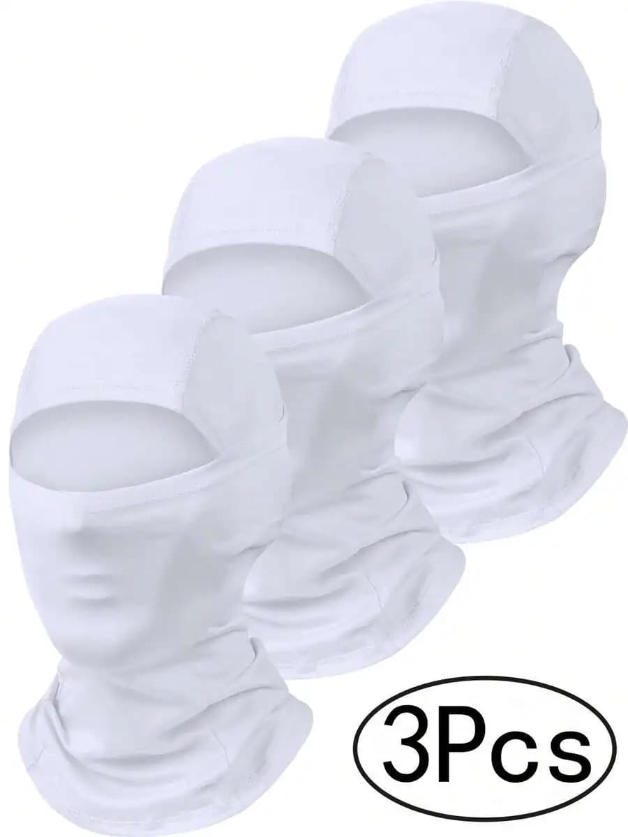 Maschera facciale Balaclava da 3 pezzi con foro per gli occhi, maschera da sci per uomo e donna, leggera, protezione UV, ciclismo all'aperto