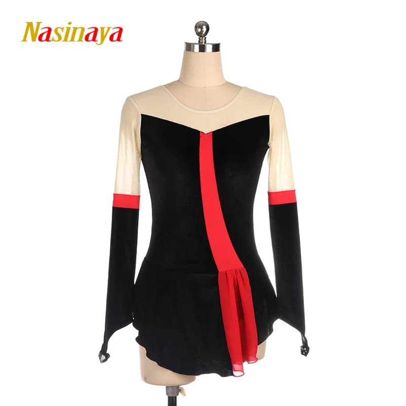 Abito da pattinaggio di figura Gonna da pattinaggio su ghiaccio da competizione personalizzata per ragazza Donna Bambini Ginnastica Performance colore misto
