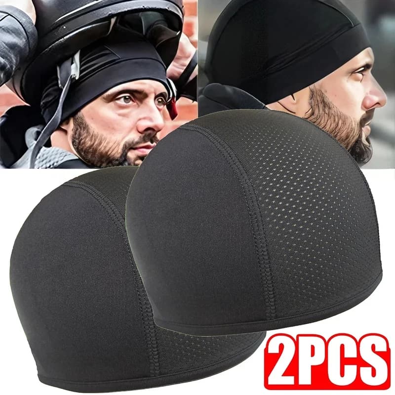 1/2/4 Pezzi Sottocasco Moto Traspirante ad Asciugatura Rapida, Cappello Sottocasco da Corsa, Berretto Sottocasco per Motocross