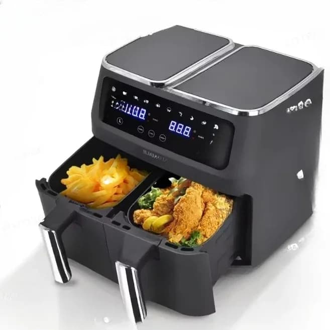 German double fryer Fritoz electric double basket 6L 8L 9L Freidora De Aire Air cooler with digital oven