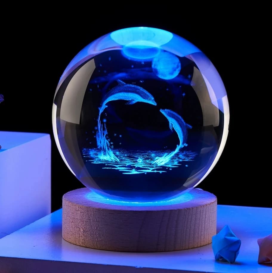 3D Crystal Planet Laser Engraved Solar System Globe Astronomy Birthday Gifts for Kids Glass Ball Home Decoration X Mas