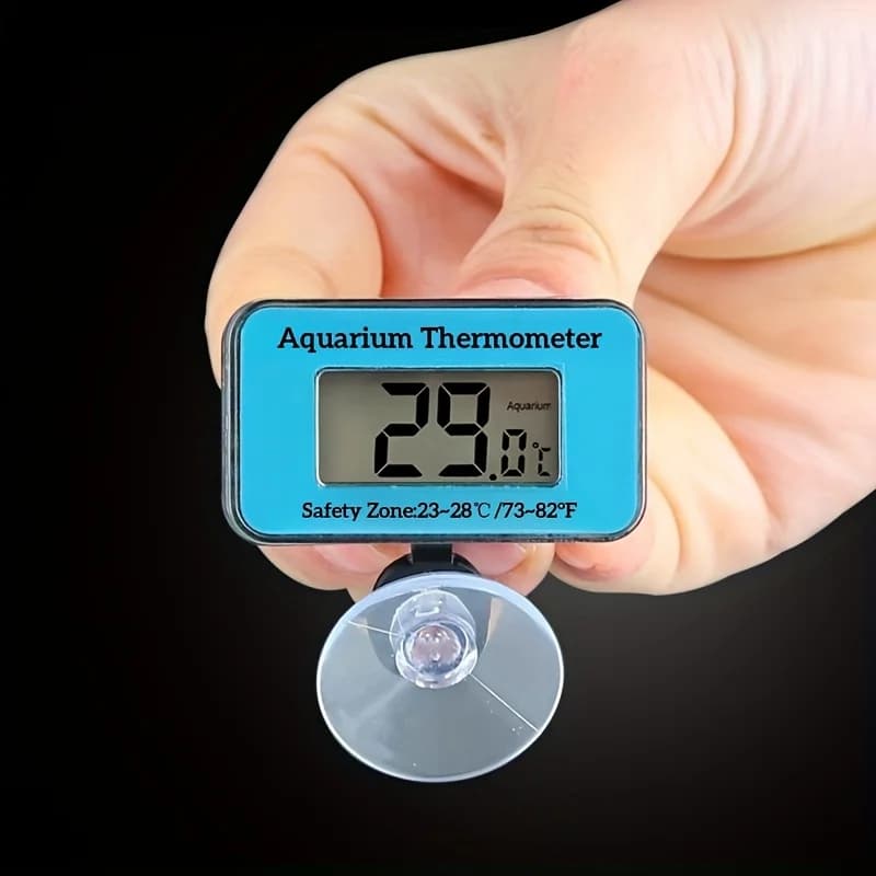 Termometro Digitale LCD per Acquario con Sonda a Ventosa, Misuratore Elettronico di Temperatura per Acqua di Vasche per Pesci