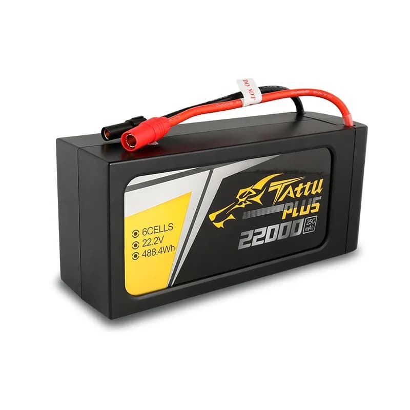 Batteria al litio intelligente TATTU 22000mAh 44.4V 12S con connettore AS150 per parti del telaio di droni agricoli per irrorazione