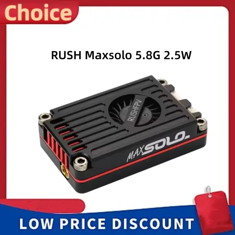 RUSH TANK MAX SOLO VTX 2.5W High Power VTX 48CH Video Transmitter with CNC shell for RC FPV Long Range Fixed-wing Drones drohne