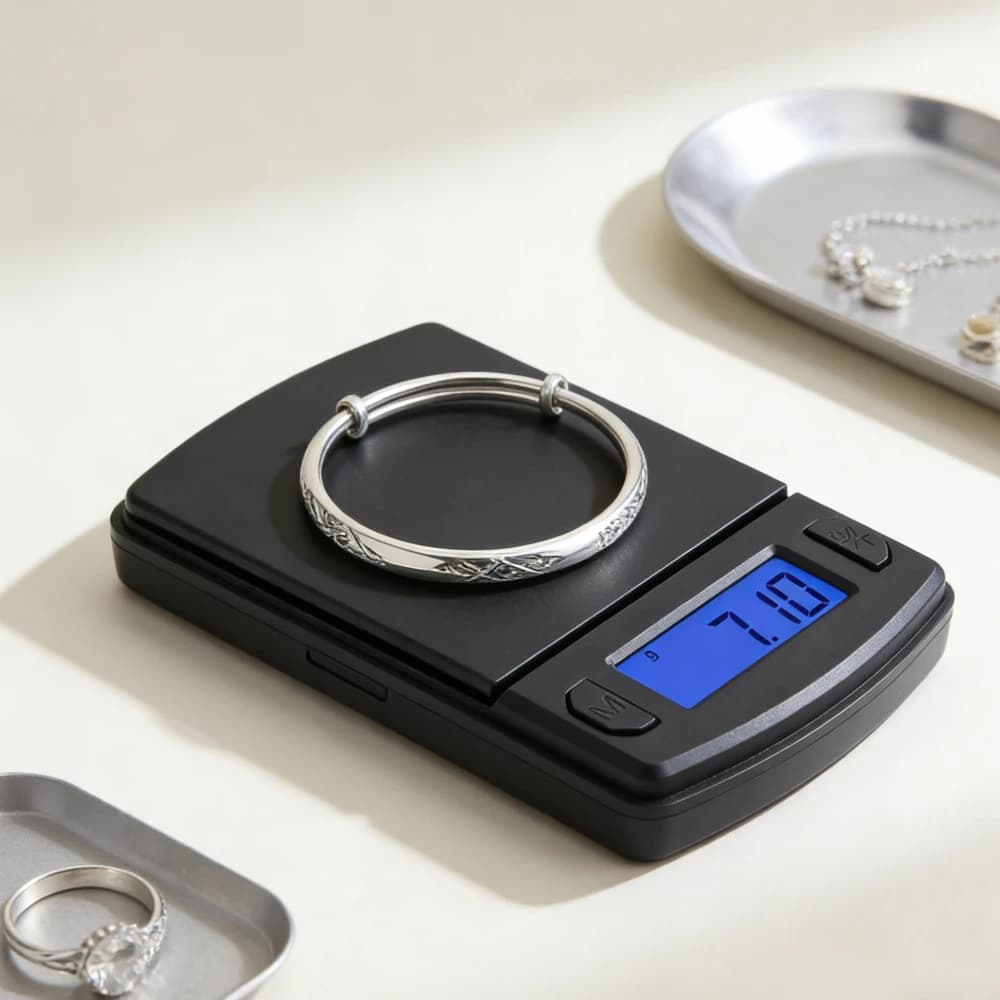Bilancia Digitale di Precisione per Gioielli 0.01g/0.01g, Bilancia Elettronica Portatile Tascabile per Diamanti, Oro, Argento e Cucina