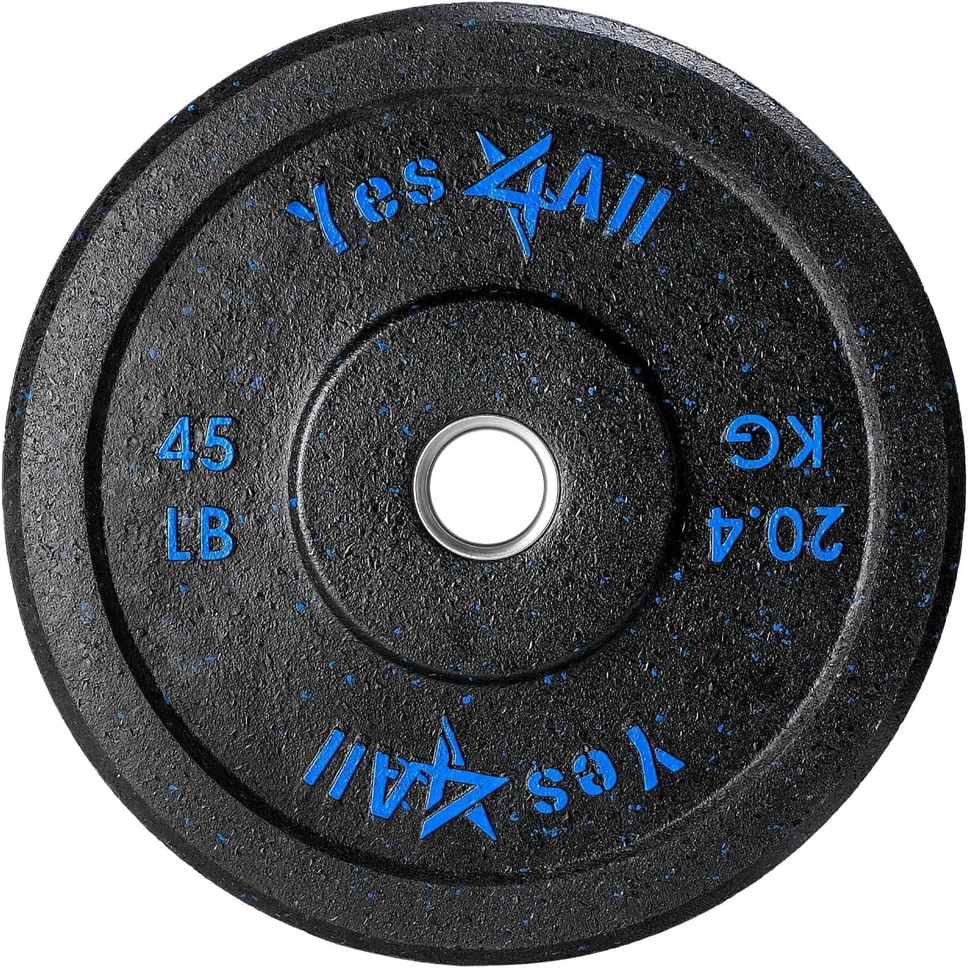 Piastra paraurti da 2 ", piastra pesi in gomma con mozzo in acciaio per sollevamento pesi, allenamento della forza, palestra domestica, meno impatto, 45LB singolo