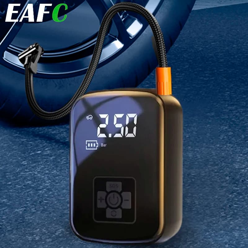 EAFC 150PSI Pompa d'aria per moto Compressore per auto portatile Gonfiatore per pneumatici per moto Bicicletta Palline gonfiabili Display digitale