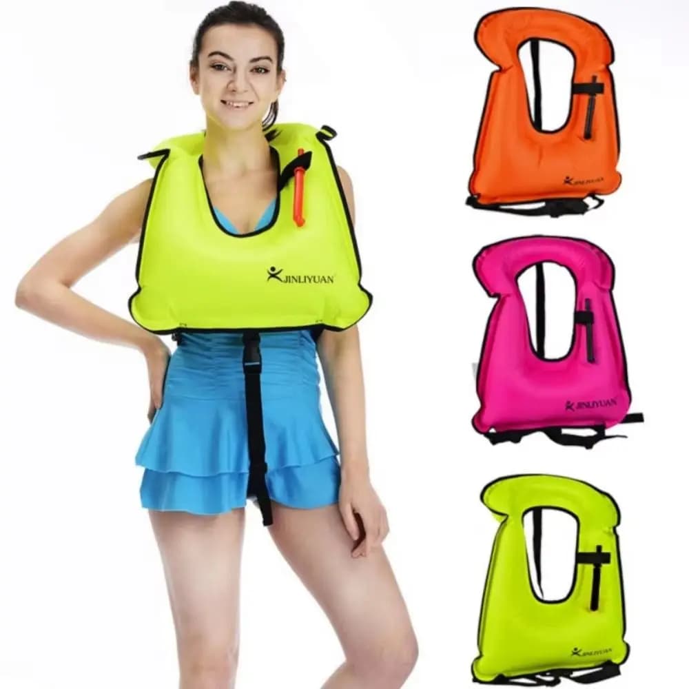 Giubbotto Gonfiabile da Nuoto, Giacca Galleggiante Leggera per Sicurezza all'Aperto, Giubbotto Salvagente per Immersioni e Snorkeling