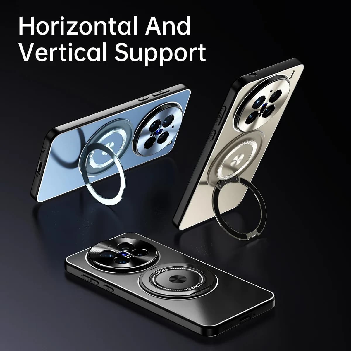 Cover Phone Case for Vivo V40 X100 T3 T4 Ultra X200 FE X100s Pro Magnetic Rotating Ring Holder Lens Protect Soft Bumper Cases
