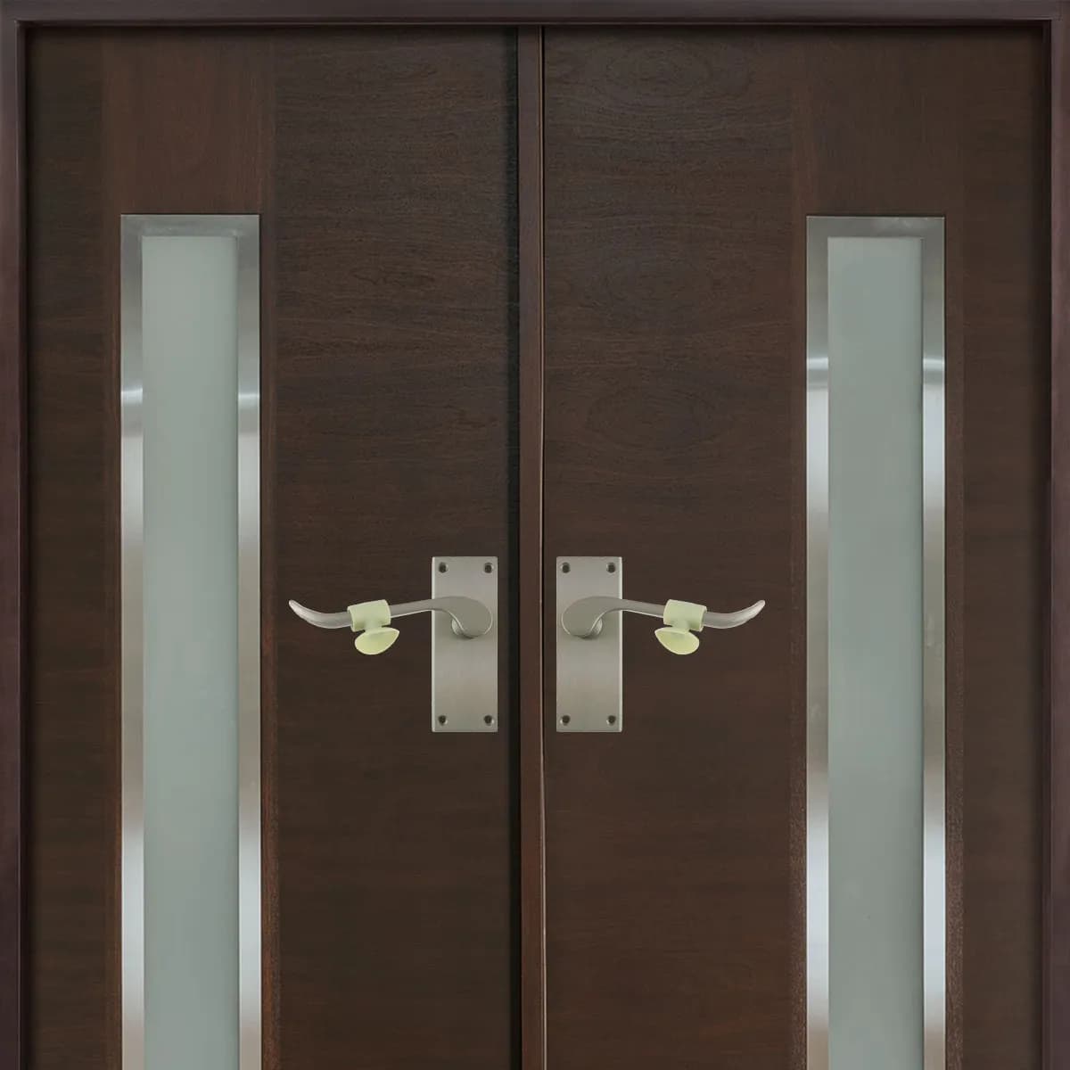 2 Pezzi Paracolpi per Maniglia Porta in Silicone, Protezione Anticollisione con Ventosa, Tappo per Porta e Muro per Casa, Ufficio, Scuola, Riduttore di Rumore, Verde