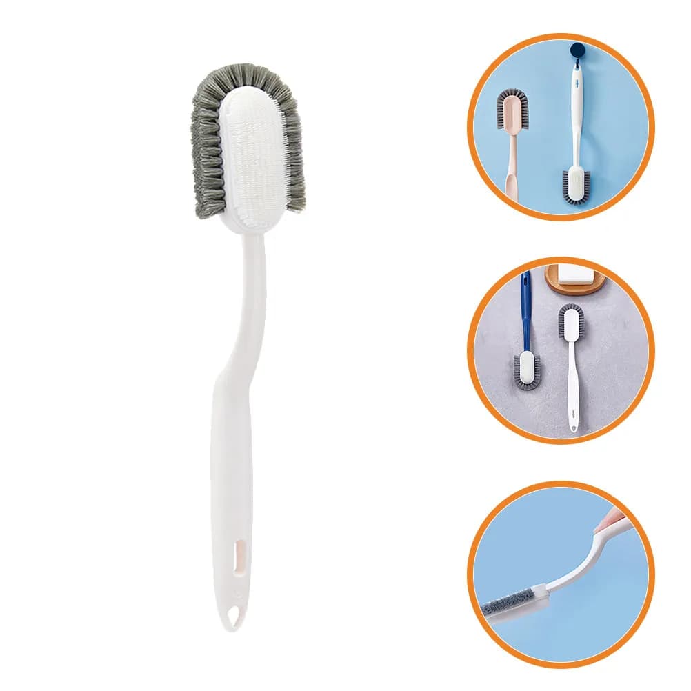 Premium Plastic Long Handle Cleaning Brush for Shoes Sneakers Bathroom Laundry Heavy Duty High Temp Resistant Non Slip Hanging