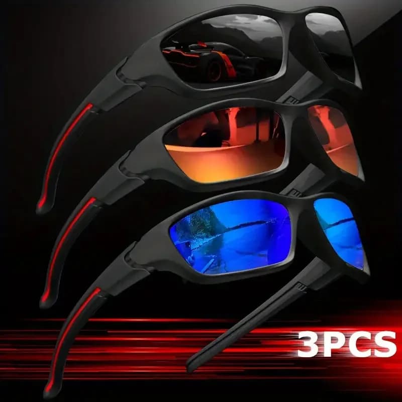 3 occhiali alla moda polarizzati Advanced Cool Fantasy, per sport all'aria aperta da uomo e da donna, ciclismo, pesca, escursionismo, golf
