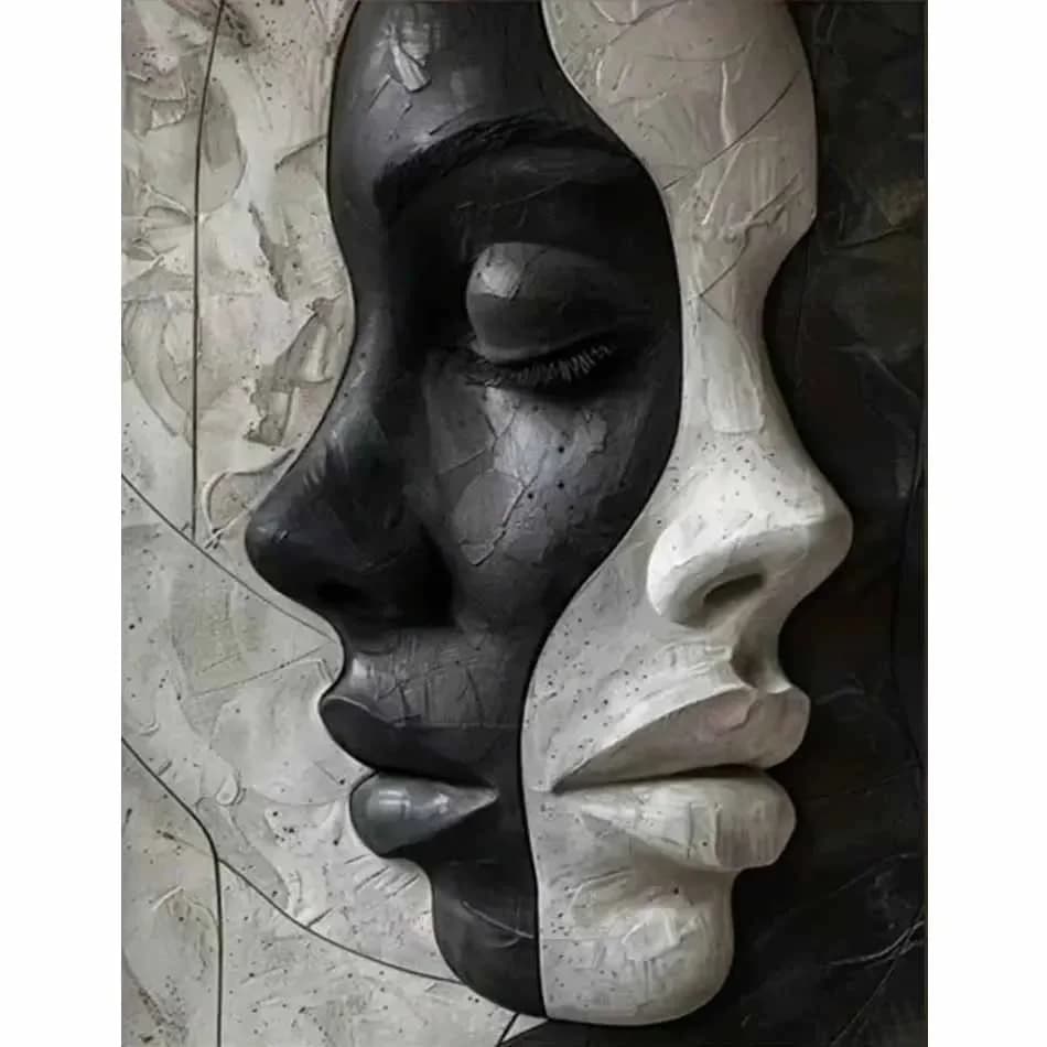 1pc frameless Professional Art Use Adult Beginner Paint by Numbers Set, Canvas Painting Kits for Gifts, Artistic Face Oil Painti