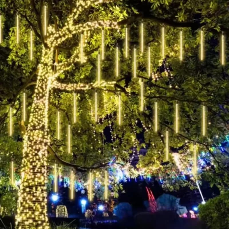 30/50cm Solar LED Meteor Shower Light Holiday String Light Waterproof Fairy Garden Decor Outdoor Led Street Garland Christmas