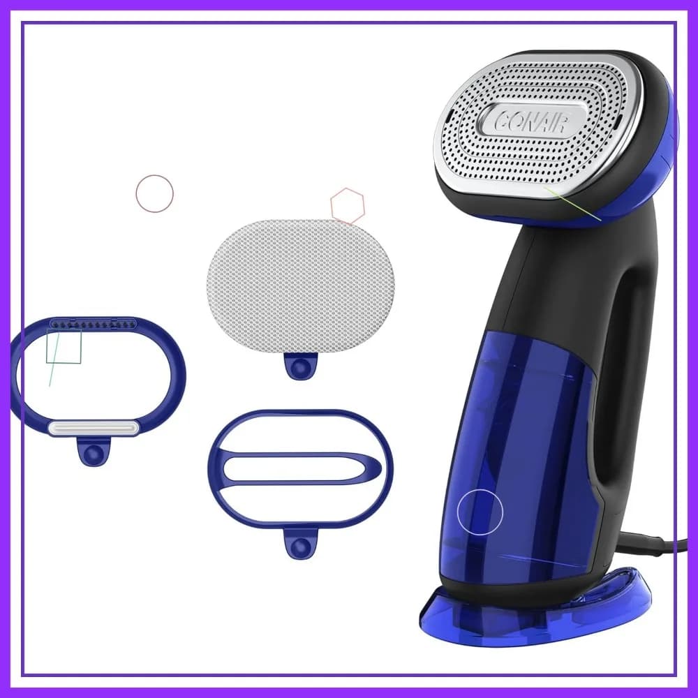 Ferro da Stiro e Vaporizzatore 2-in-1 per Vestiti, 1875W Turbo ExtremeSteam, Nero/Blu