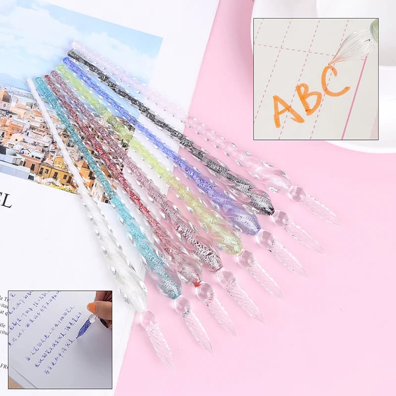 Diy craft Painting Gift Dipping Drip Fountain Pens Dip Pen Glass Filling Ink
