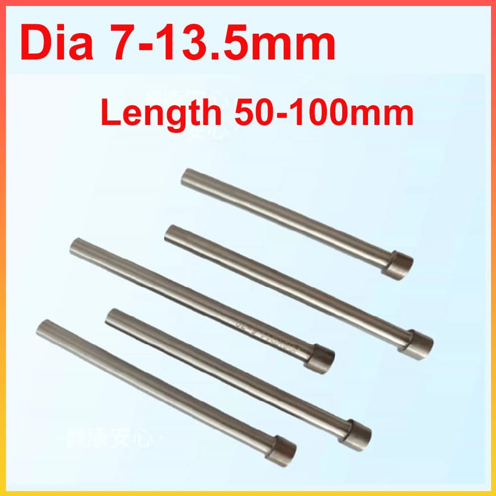 5Pcs Dia 7-13.5mm T Punch Pin SKD11 Mold Ejector Pin Length 50-100mm Stainless Steel Stamping Mold Precision Punch Needle