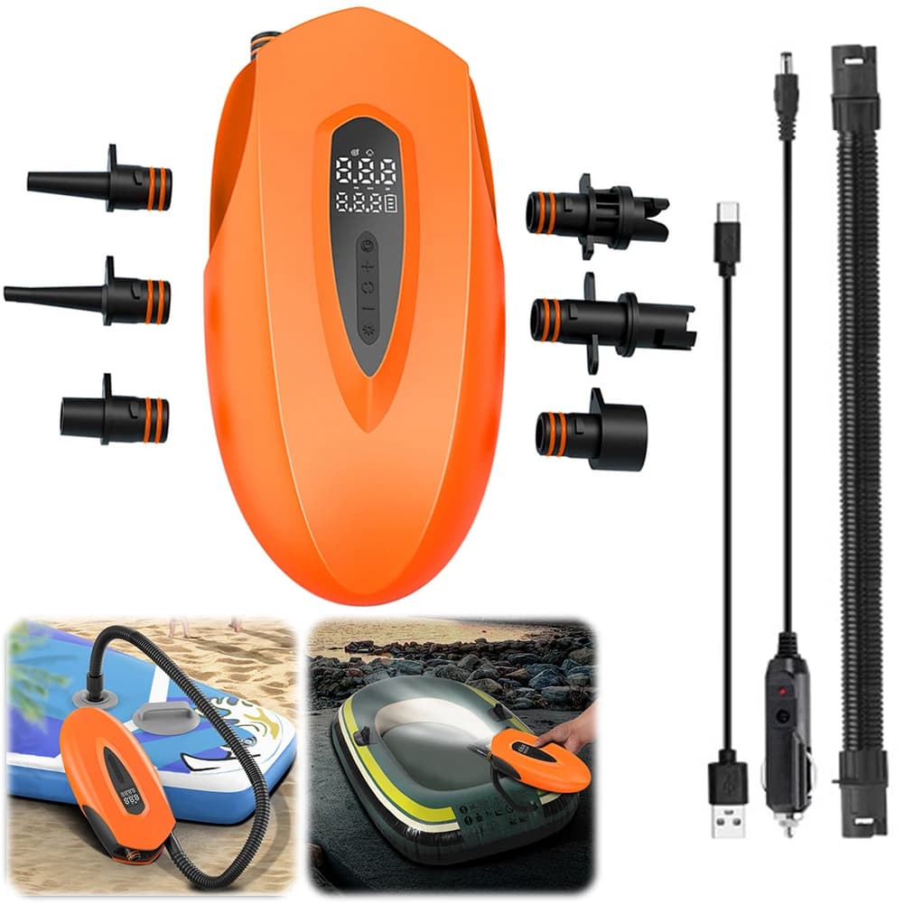 Pompa Gonfiabile per SUP 20PSI con Spegnimento Automatico, Display Digitale per Kayak e Barche Gonfiabili