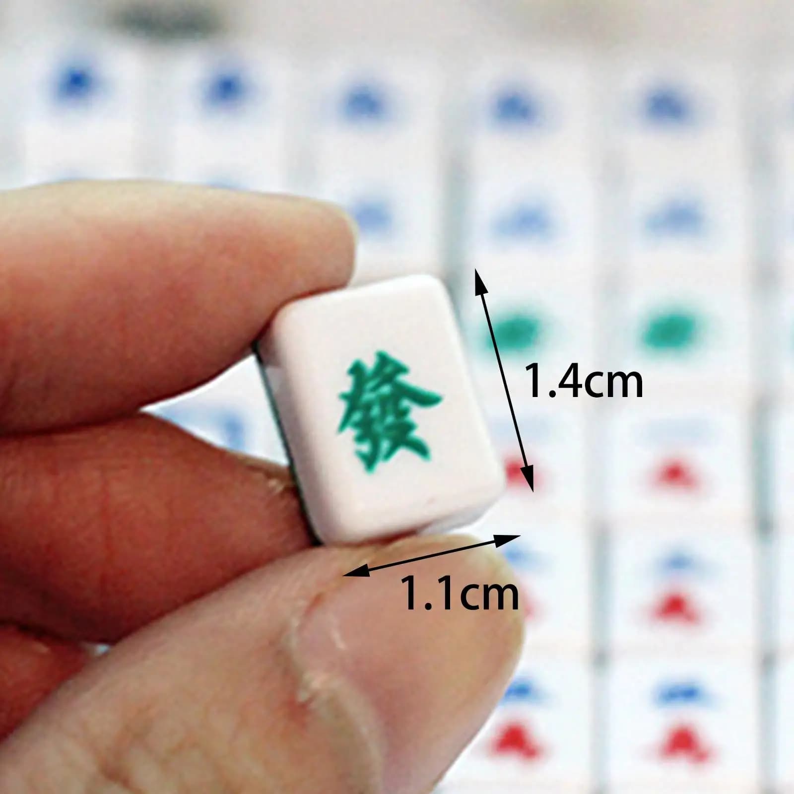 Mini Chinese Mahjong Game Set 144 Tiles Mahjong with Carrying Case Board Game