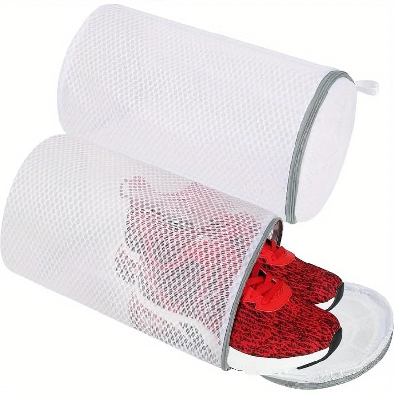2 pezzi/set borsa per la biancheria a nido d'ape con cerniera, adatta per scarpe sportive, scarpe da corsa, calzini, reggiseni, articoli delicati e giocattoli