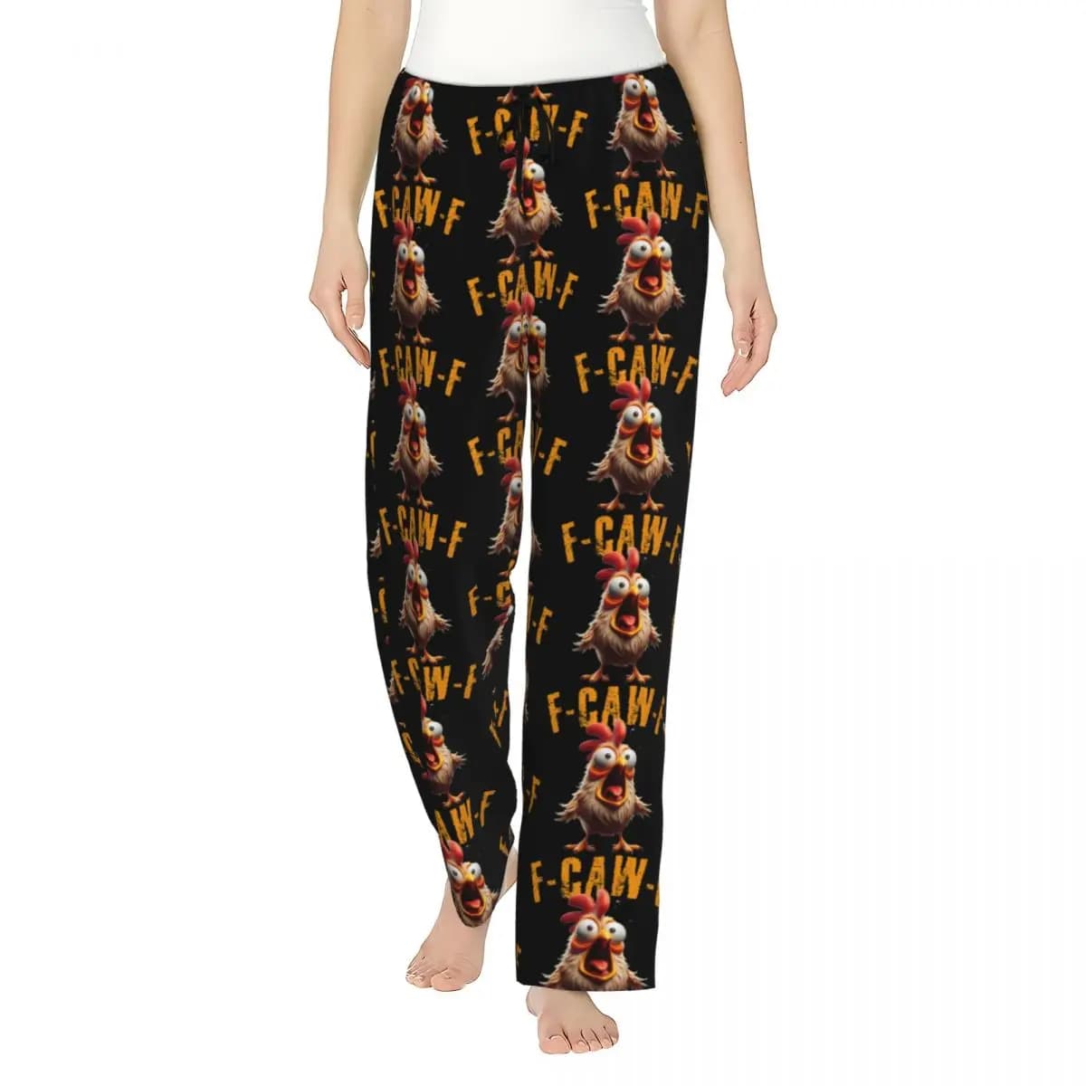 Women Pajama Pants F-CAW-F Funny Chicken Scream Humor Loungewear pants Loose Fit Sleepwear