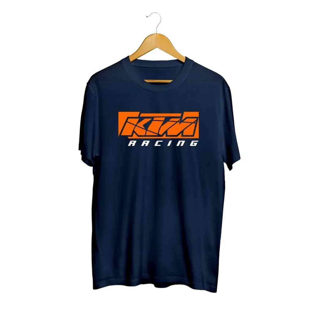 2026 New KTM Arrow Logo Print T-Shirt 100% Cotton Men Slim Fit Casual Short Sleeve Moto Racing Streetwear