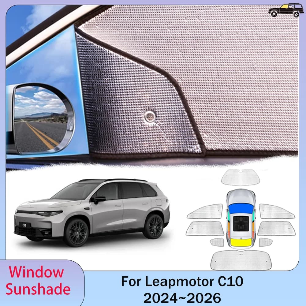 Auto Parasole Per Leapmotor C10 2024 ~ 2026 2025 Finestrino Laterale Lucernario Parabrezza Parasole Protezione UV Parasole Proteggere Accessori