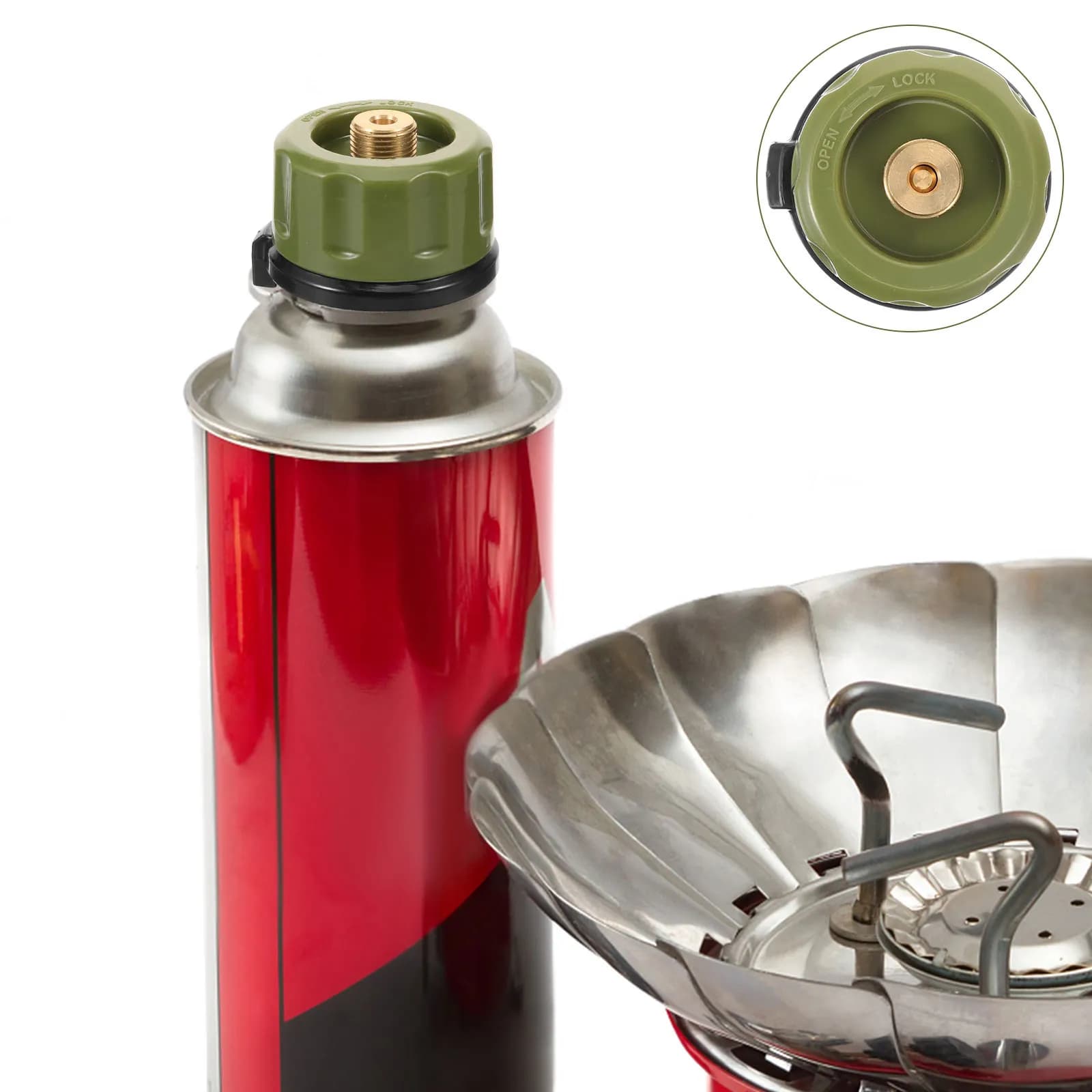Adattatore per Convertitore Gas Propano Resistente all'Usura, per Fornello da Campeggio, Barbecue, Trasferimento Gas Liquefatto