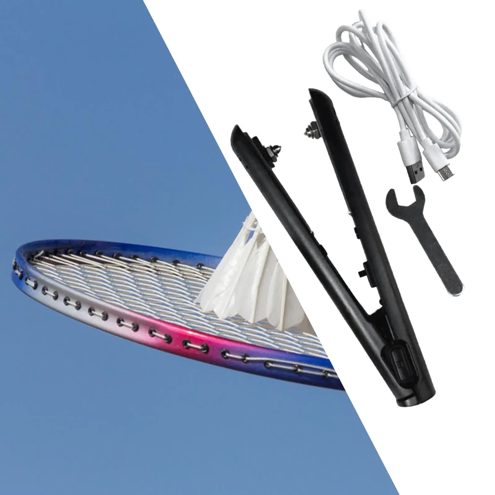 Bell-mouthed clamps for cold pressing of badminton rackets, squash and tennis, outdoor sports accessories