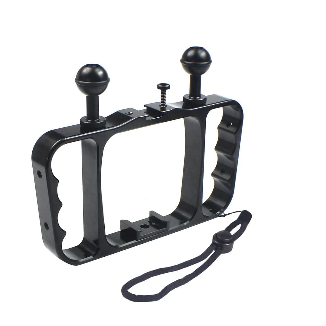 Attrezzatura subacquea per fotocamera subacquea Impugnatura per vassoio portatile doppia Staffa per immersione Supporto per torcia Stabilizzatore per selfie stick per Gopro