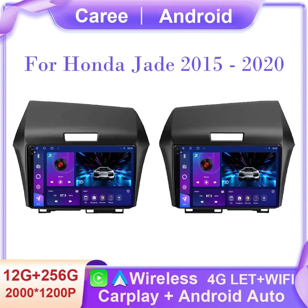 Per Honda Jade 2015 - 2020 Autoradio Lettore video multimediale Navigazione GPS Android 14 Carplay Registratore a nastro 4G WIFI No 2din DVD