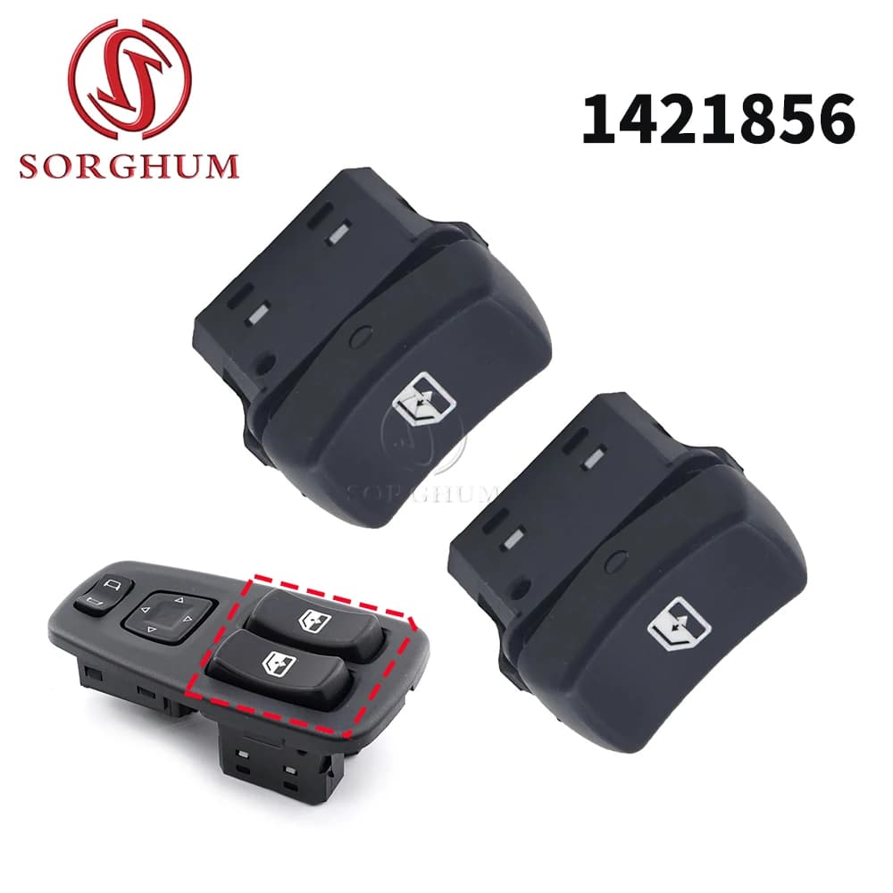SORGHUM 1/2PCS Interruttore di Controllo Alzacristallo Elettrico Singolo Pulsante Per Scania PGR Serie T Camion 1421856 Accessori Auto