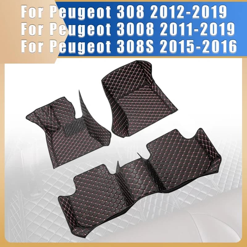 Car mats For Peugeot 308 2019 2018 2017 2016 2015 2014 2013 2012 Per Peugeot 3008 308S Car interior accessories Car mats