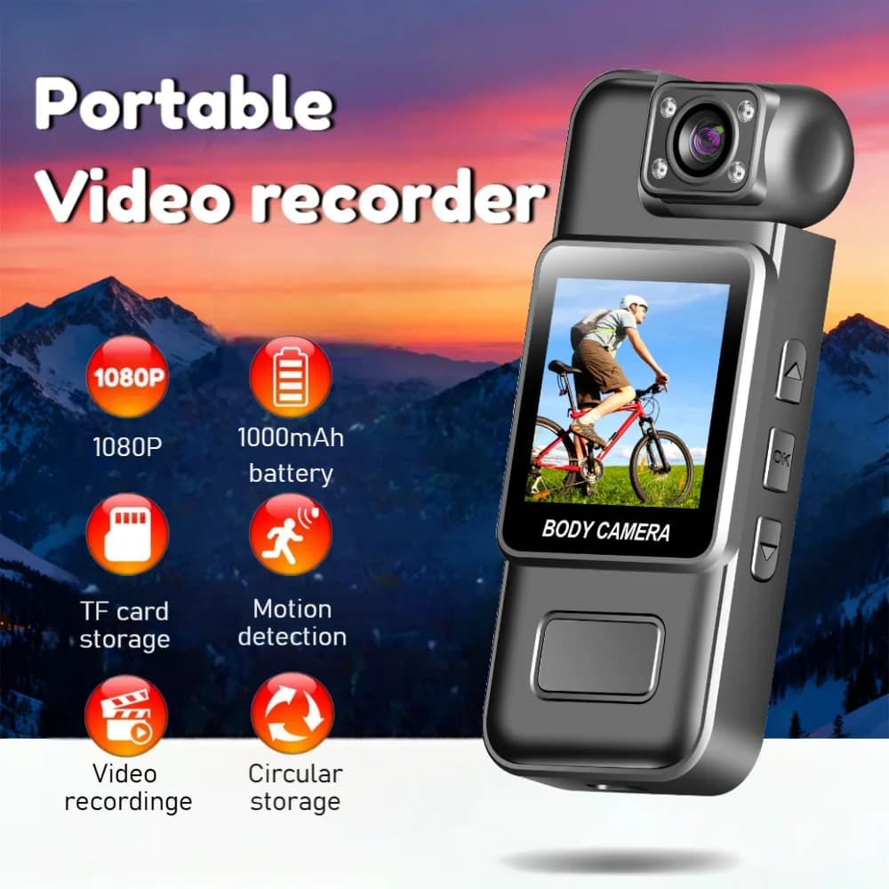 Videocamera WiFi Videocamera portatile Schermo da 1,3 pollici Videocamera portatile Telecamera per visione notturna IR adatta per video e Vlog