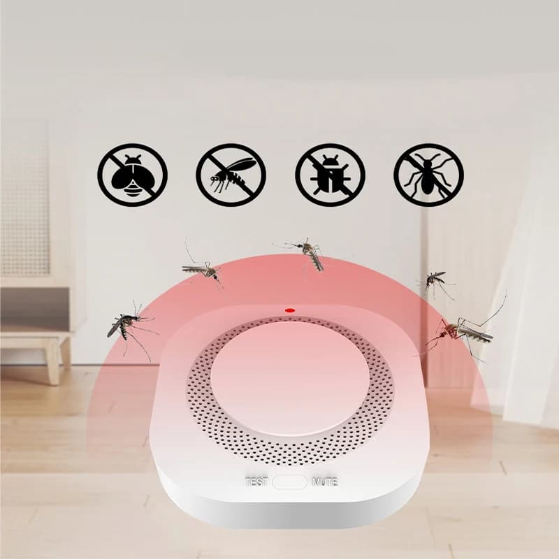 Rilevatore di Fumo a Parete con Rilevamento Completo, Accessori Antincendio Autonomi, Allarme Wireless 433M 360° °