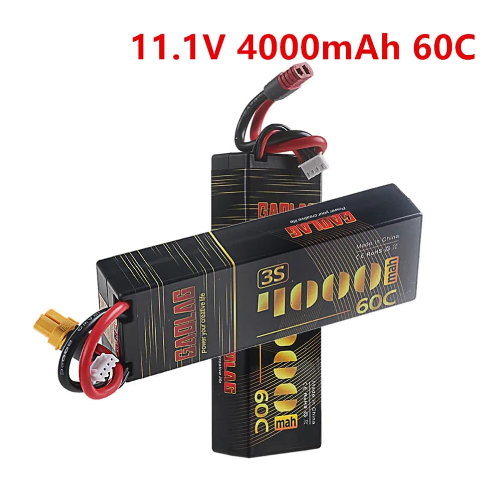 3S 11.1V LiPo Battery 60C 4000mah With T Deans XT60 Plug for RC Car Boat Truck Helicopter Airplane Racing Models