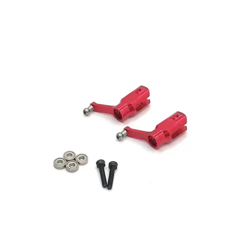Una coppia di impugnature per lama con clip per rotore in metallo per Wltoys XK K110 K120 V977 V988 Accessori per parti di aggiornamento per elicotteri RC