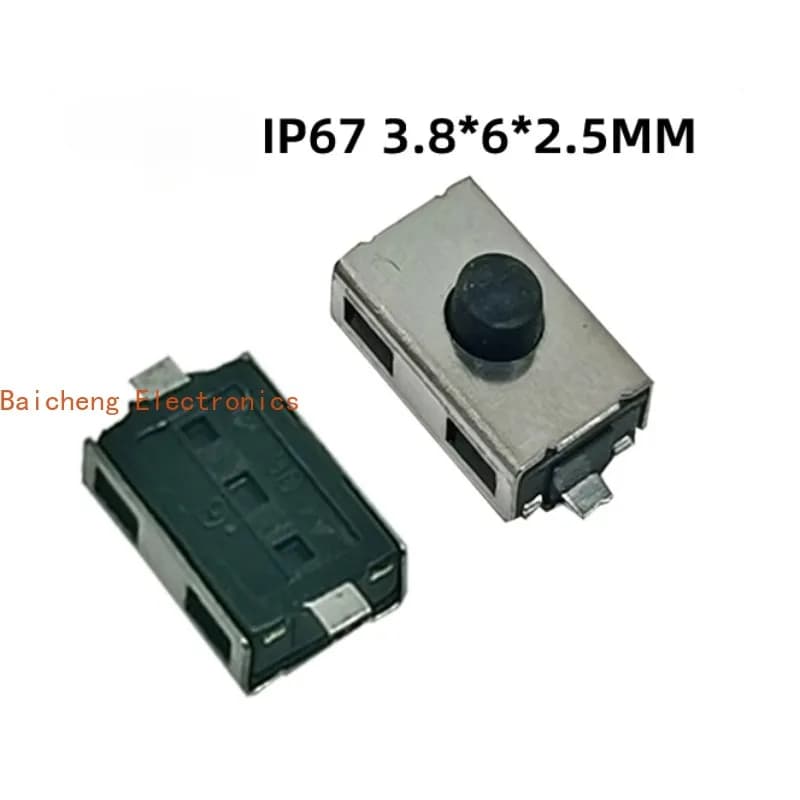 Interruttore tattile impermeabile in silicone da 10 pezzi normalmente aperto 3.8 * 6 * 2.5 interruttore a chiave intelligente per rasoio per spazzolino elettrico