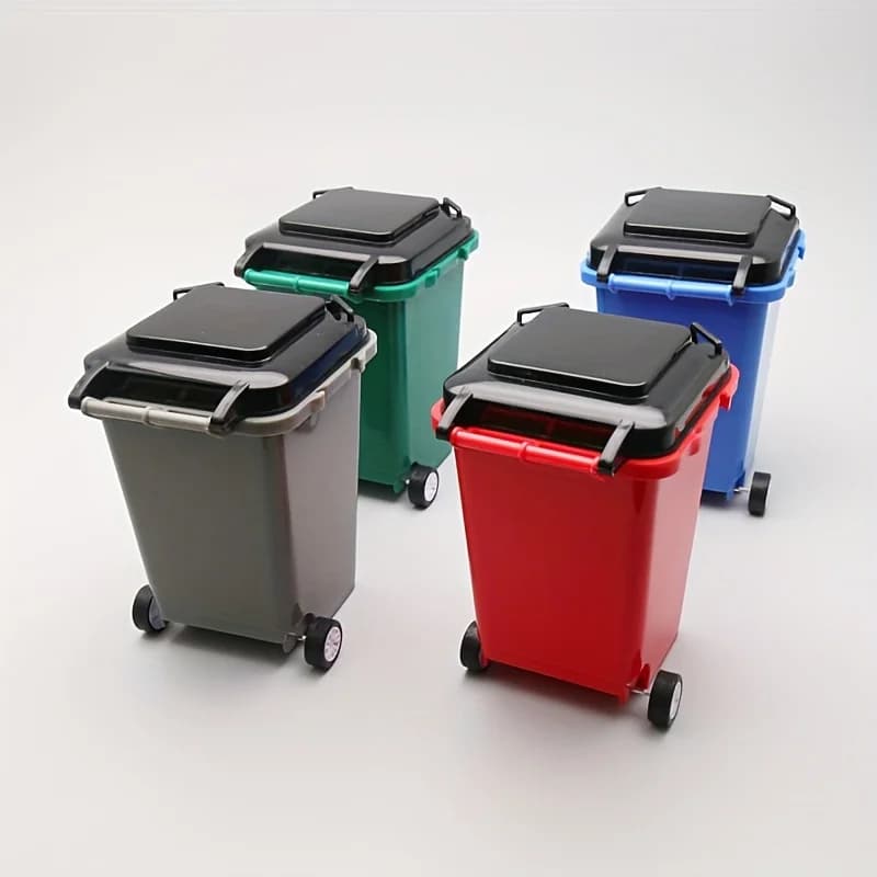 Mini contenitore per rifiuti da scrivania portatile da 1 pezzo, porta penne - Contenitore per articoli per ufficio
