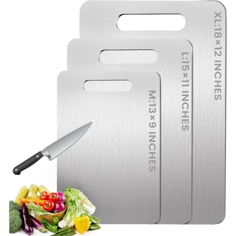 13x9 Inch Premium Titanium Cutting Board - Non-Slip, Dishwasher Safe, Scratch-Resistant for Meat, Vegetables, and Fruits