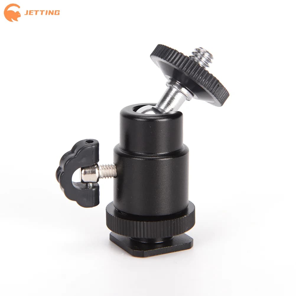 (Nuovo) 1 Pezzo Mini Testa a Sfera da 1/4 di Pollice con Vite per Treppiede Fotografico, Adattatore Hot Shoe, Accessori per Fotocamera