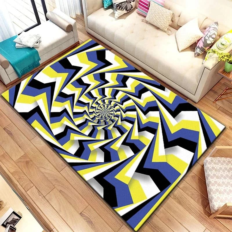3D Vortex Print Creative Model Non-slip Mat Beach Mat Yoga Mat Home Decorations Camping Mat for Bedroom Mat for Playground