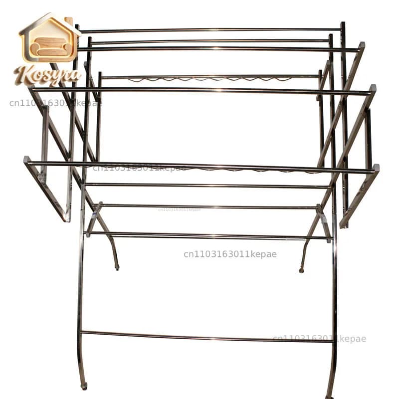 Umbrella stainless steel drying rack, quilt, clothes drying rack, movable folding floor hanger