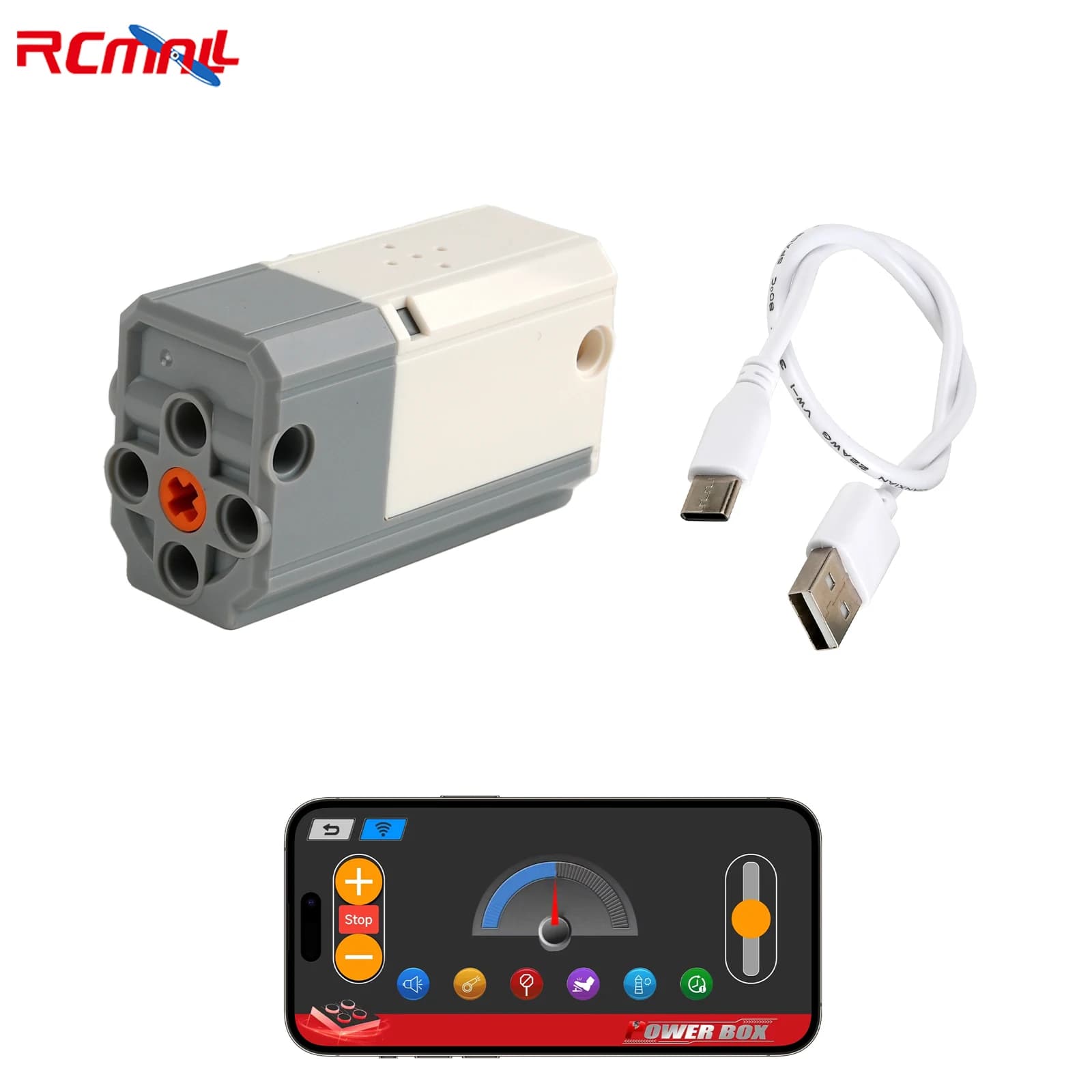 Parti di funzioni di alimentazione Motore M con batteria al litio ricaricabile MOC Building Blocks compatibili con Legoeds Piccole particelle 8883