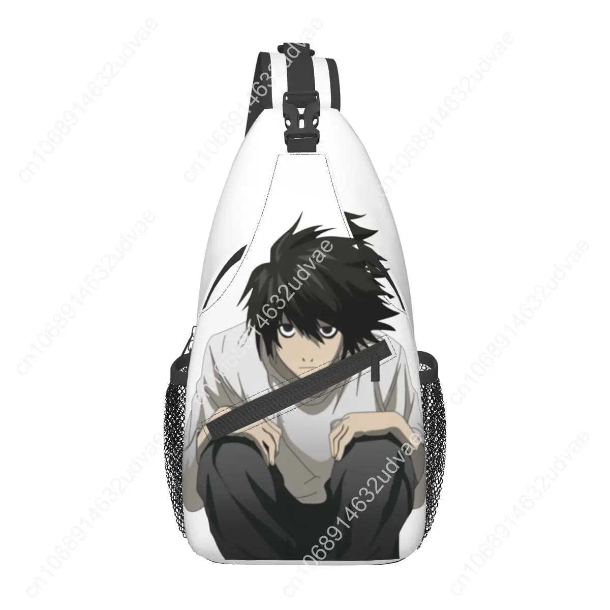 L Death Note Borse a tracolla Zaino a tracolla sul petto Zaino da viaggio per escursionismo Zaini anime giappone manga Uomo Donna Borse