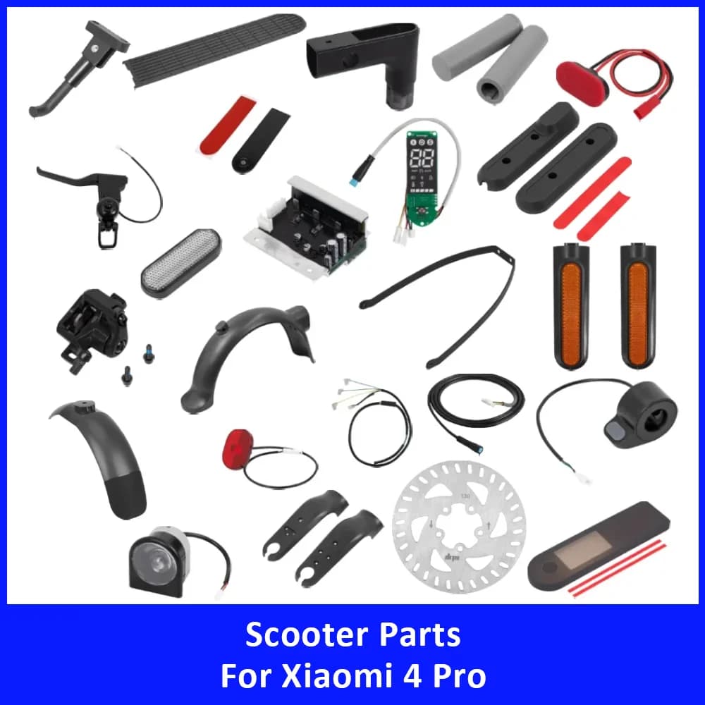 For Xiaomi 4 Pro Electric Scooter Repair Part Controller Dashboard Fender Taillight Brake Lever Throttle Headlight Brake Disc