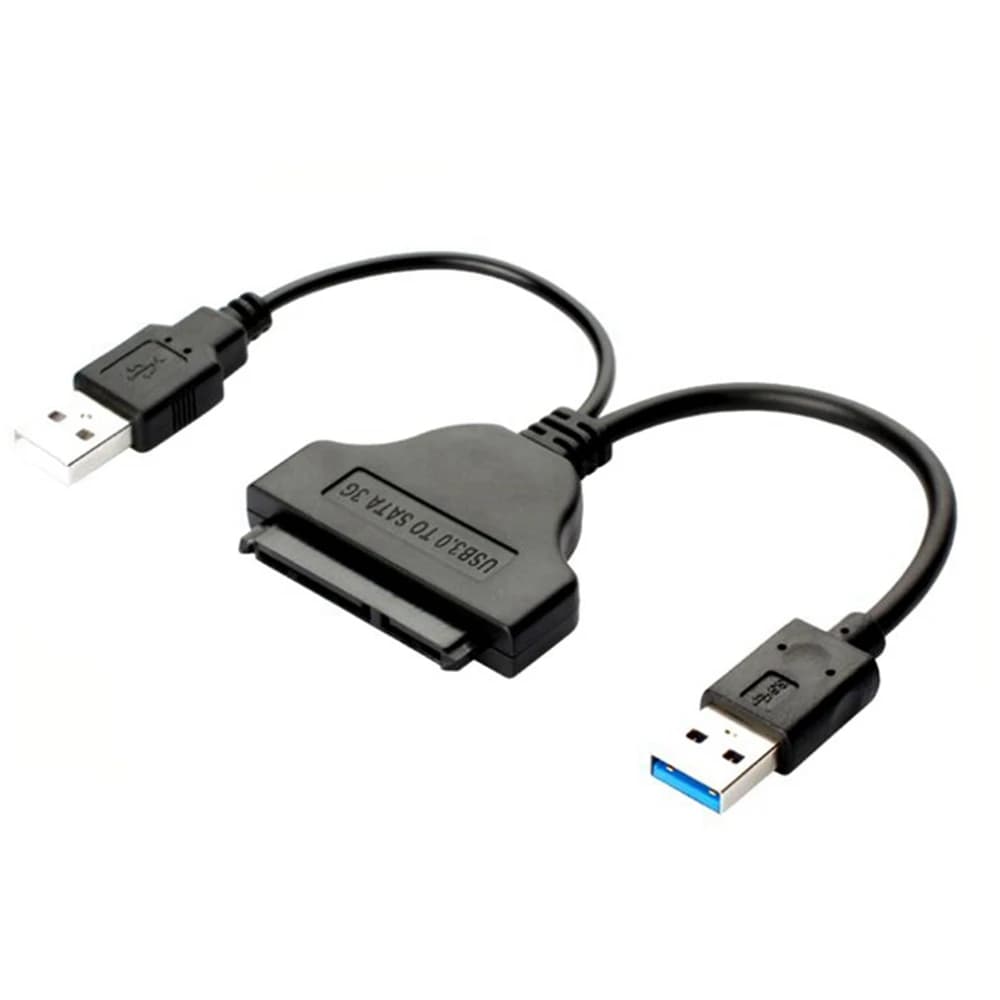 Cavo adattatore da USB 3.0 a SATA a 22 pin per convertitore per disco rigido di alimentazione esterno HDD da 2,5/3,5 pollici