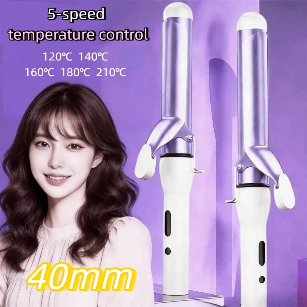 40mm Big wave curling iron Temperature Control Hair Styling electric hair curling tool Fast Heating Anti Scalding