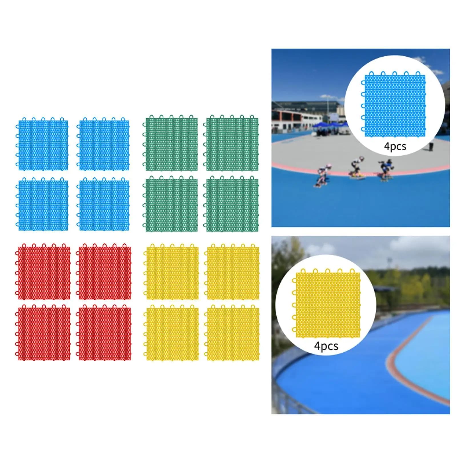 4 Pezzi Piastrelle di Ghiaccio per Allenamento Hockey su Terra Dura, Tavole Portatili con Superficie Liscia per Pattinaggio a Rotelle e Pratica di Passaggi