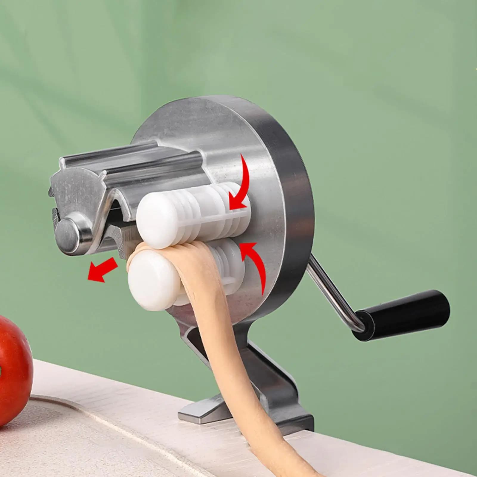 Aluminum Alloy Pasta Machine Manual Hand Crank Noodle Maker Attachment Kitchen Accessory for Home Use